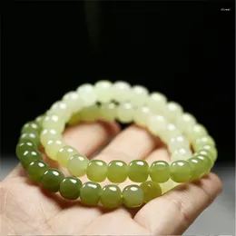 Link Bracelets Simple Design Jewelry Handstring Hetian Jade Transfer Bead Bracelet Men And Women Beads Fine