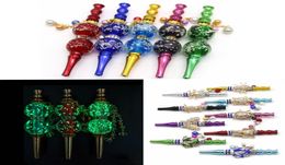 Whole metal Luminous hookah tips mouth tips hookah mouthpieces hookah accessories luxury shisha blunt holder2500477