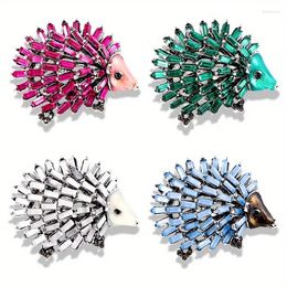 Brooches 1PCS Cute Hedgehog Crystal Luxury Pins Badges For Women Girls Animal Creative Simple Corsage High Quality Pin Jewellery