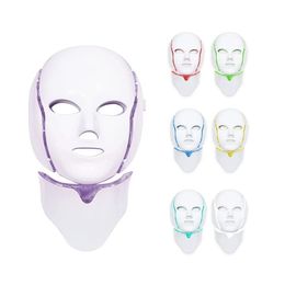 Lm001 Pdt 7 Led Light Therapy Face Beauty Machine Led Facial Neck Mask With Microcurrent For Skin Whitening Device Dhl Shipme8179913