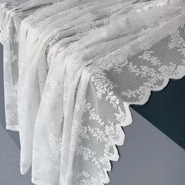 Curtain Wind Finished White Gauze American Pastoral Lace Embroidery Korean Bedroom Bay Window