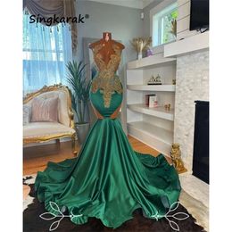 New Arrival 2024 Diamonds Mermaid Prom Dress Shining Crystals Rhinestones Beads Birthday Evening Gown special Party Wear