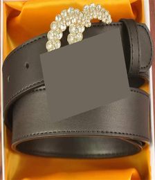 Rhinestone designer belt womens mens luxury leather belts black plated gold silver ceinture casual waist cintura fashion crystal l4219299