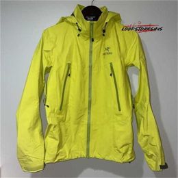 Designer marchi giacche con cappuccio con padiglione arc sl sl women gialla guscio verde giallo c0nm