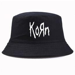 Summer style Korn Metal Rock band printing bucket hat Unisex Panama harajuku pop Basin cap7870165