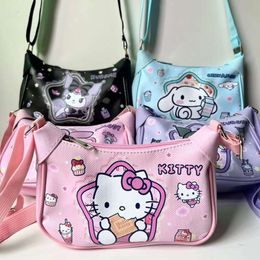 Cartoon PU waterproof shoulder versatile for learning, zippered storage bag, cool rice children's crossbody small bag 78% factory wholesale