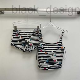 Women's Swimwear designer 24 Summer New Cha Classic Super Display Slim Waist Colourful Wave Dot Printed Set M6L5