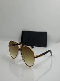 Legends 909 Brown Gold Vintage Pilot Sunglasses Brown Gradient gafa de sol Sonnenbrille Mens Sunglasses summer New with Box1987230