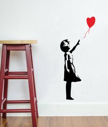 Banksy Girl Balloon Decor Vinyl Stickers Window Wall Car Laptop Decals Gift living room decoration2066587