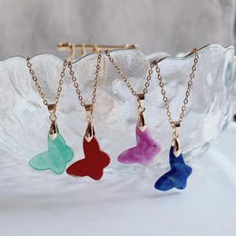 Pendant Necklaces Fashion Butterly Necklace For Women Stainless Steel Chain Natural Crystal Stone Pendulum Amethysts Pink Quartz