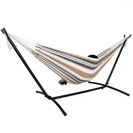 Camp Furniture Hammock Hanging Rope Chair Lounger Porch Swing Seat With Stand Cozy Relax