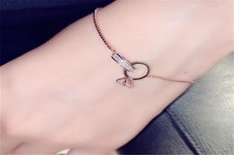 Bangle Silver Chain Bracelet Fashion Crystal Women Gift Hand Beauty Party Jewelry Buckle Style2606585