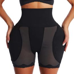 YBFDO Women Shapewear Padded Hip Butt Lifter Lace Panties High Waist Trainer Tummy Control Corset Body Shaper Enhancer Thigh 240428