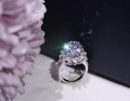 Luxury big diamond wedding ring Designer Women Rings Wedding lovers gift engagement Jewellery with box5057505