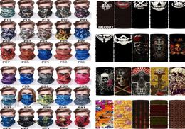 Outdoor masks multifunction Head scarf seamlessly headband scarf Bandanas cycling masks skeleton magic scarf Party Masks I4951160314