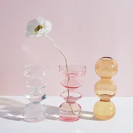 Vases Gifts Transparent Hydroponic Plant Flower Pot Glass Bottle Living Room Table Decor Home Decoration Vase