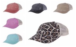 New Ponytail Baseball Cap 30 Styles Criss Cross Washed Cotton Ball Cap Plaid Cactus High Messy Buns Hats DDA5511955644