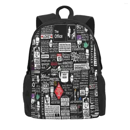 Backpack Wise Words From The Office 1 Backpacks Men's Bags For Women Back Bag Girls