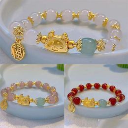 Beaded 2024 New Year Of The Dragon Imitation Bracelet Fu Brand Pendant Female Girlfriends Drop Delivery Jewellery Bracelets Dhgarden Dhjyd