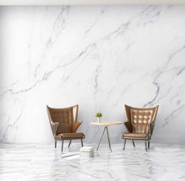 Custom Mural Nordic Ins White Marble Wall Painting 3D Bedroom Living Room TV Background Wall Waterproof Murals Wallpaper Modern Q02428860