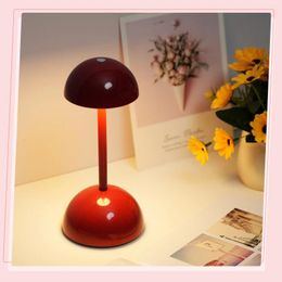 Table Lamps LED Mini Flower Bud Lamp Dimmable Lighting Touch Control Mushroom Desk Bedroom Modern Decoration Night Light