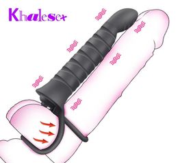 Double Penetration Dildo Vibrator 10 mode Vibrator For Men Strap On Penis Vagina Plug Adult Sex Toys For Couples 2106189053606
