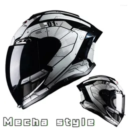 Motorcycle Helmets Full-face Helmet With Long And Short Lenses Large Tail For Men Women In All Seasons Dot