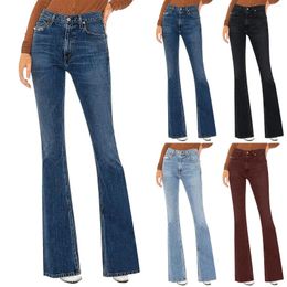 Women's Jeans Women's High Waist Slit Slightly Flared To Look Thinner And Taller Women Pants Jean For Cut Up
