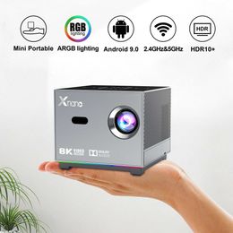Projectors XNANO X3 T972 Projector Electric Focused Colour Light Touch Key WiFi 5G Smart Home Cinema Portable Mini Projector J240509