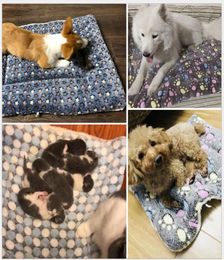Cat Beds Furniture Pet Mat Flannel Dog Bed Winter Thicken Warm House Blanket Puppy Sleeping Cover Towel Cushion For Small Medium9429156