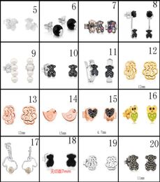 2020 100 925 Sterling Silver Bear Stud Earrings Classic Pierced Stud Earrings Jewelry Manufacturers Whole 7789536