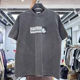 Men's T-Shirts Hip-hop wash to make old shirts H240508