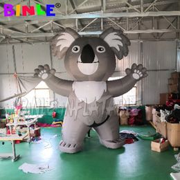 Оптовая 5M 16 -футовая гигантская серая гигантская надувная мультфильм коала, рекламирование талисмана для животных для открытой рекламы