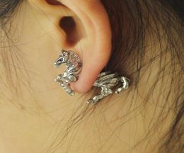 Vintage Stud Earrings Cute Giraffe Lion Cat Deer Horse Crocodile For Men Women Charm Jewelry Gift8072763