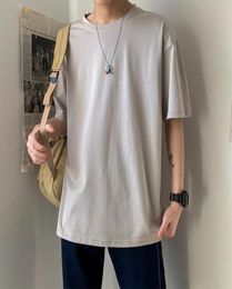 Men039s TShirts Drop Shoulder Men Top Tees Women Male Tshirt Summer Cotton Oversize Loose Plus Size 4XL Solid Plain Bulk Man C4871093