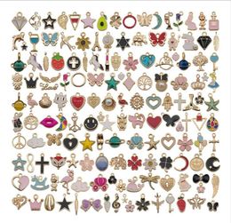 Mix 150pcs Jewellery Findings Bulk Oil Drip Handmade DIY Jewellery Accessories Charms Pendant fit Earring Bracelet Necklace Jewellery 5885557