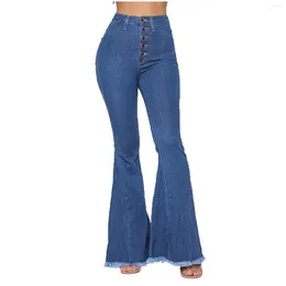 Women's Jeans LIBIELIY Jean Femme High Waist Stretch Micro Flare Skinny Slim Tight Long For Women Push Up Denim Pant Pantalones De Mujer
