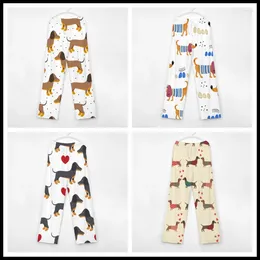 Women's Sleepwear Dachshund Pattern Cute Pajama Pants Mens Womens Lounge Super Soft Unisex Sleep Bottoms With Pockets Drawstring