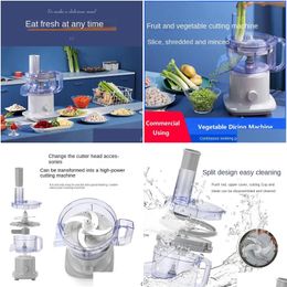 Fruit Vegetable Tools 220V Commercial Dicer Electric Mti-Functional Food Processor For Carrots Potatoes Onions And More Chopper Drop D Otbdf