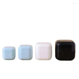 Storage Bottles Cosmetic Eye Cream Jars Harir Wax Pots Screw Lid 20g 30g 50g 100g Empty Plastic Boxes Shiny Black White Blue Makeup