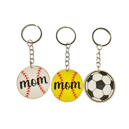 keychains lanyards TEMU Cross border Ball Sports Keychain Pendant Baseball Football Car Bag Jewelry