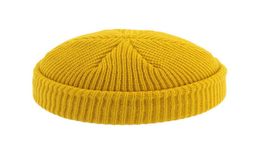 Ball Caps SHUANGR Fashion Unisex Beanie Hat Ribbed Knitted Cuffed Winter Warm Short Casual Solid Color For Adult Men2389783