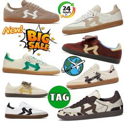 2024 New Designer Man Women casual shoes Leopard print wales bonner Vintage Trainer Sneakers Non-Slip yellow Outdoor leather friction resistance shoes size 36-45