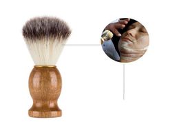 Superb Barber Salon Shaving Brush Black Handle Blaireau Face Beard Cleaning Men Shaving Razor Brush Cleaning Appliance Tools CCA772973203