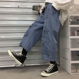 Women's Jeans Cartoon Women Loose Summer High Waist Pants Streetwear Pantalones Mujer Vaqueros Japan Harajuku Hip Hop Amine