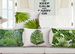 green country decoration cushion cover nature foliage decorative pillows case spring summer leaf chair couch almofada 45cm cojin6383769