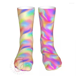 Men's Socks Cartoon Tie Dye Art Woman 2024 Men Abstract Rainbow Cycling