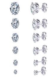 6 pairs in a set stud earrings whole factory stocks stainless steel jewelry stainless steel earrings orders7467168