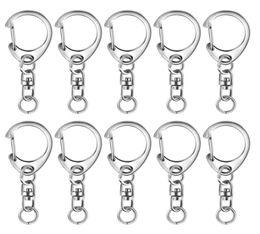 100Pcs Key Ring Key Chain DSnap Hook Split Keychain Parts Ring Hardware with 8mm Open Jump and Connector7254660