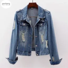 Women's Jackets Large Size 5XL Denim Jacket Ladies Street Clothing Harajuku Retro Autumn Basic 2024 Fashion